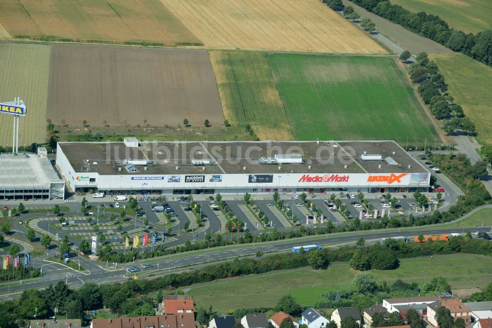 Mannheim aus der Vogelperspektive: Gebäude des IKEA Einrichtungshaus Mannheim in Mannheim im Bundesland Baden-Württemberg