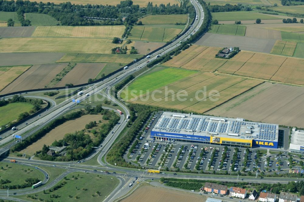 Luftaufnahme Mannheim - Gebäude des IKEA Einrichtungshaus Mannheim in Mannheim im Bundesland Baden-Württemberg