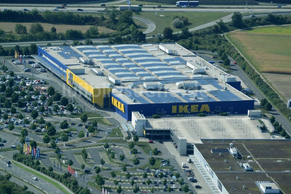 Luftbild Mannheim - Gebäude des IKEA Einrichtungshaus Mannheim in Mannheim im Bundesland Baden-Württemberg