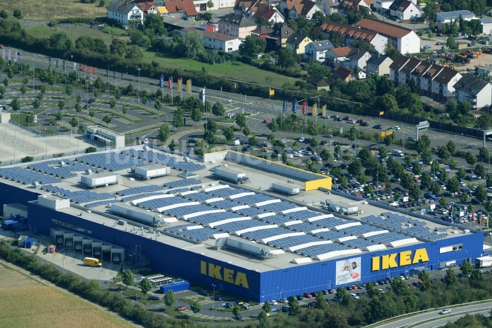 Luftaufnahme Mannheim - Gebäude des IKEA Einrichtungshaus Mannheim in Mannheim im Bundesland Baden-Württemberg