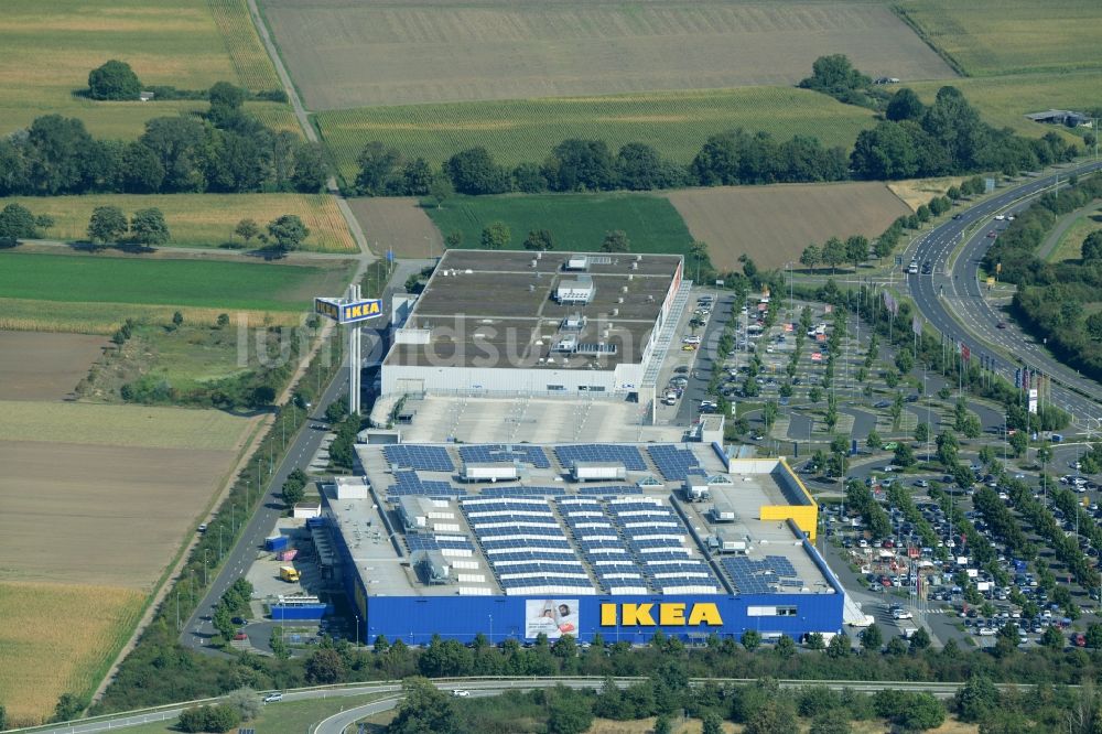 Mannheim aus der Vogelperspektive: Gebäude des IKEA Einrichtungshaus Mannheim in Mannheim im Bundesland Baden-Württemberg