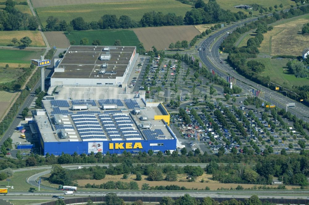 Luftbild Mannheim - Gebäude des IKEA Einrichtungshaus Mannheim in Mannheim im Bundesland Baden-Württemberg