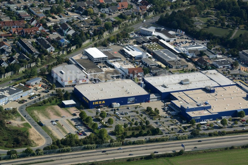 Walldorf aus der Vogelperspektive: Gebäude des IKEA Einrichtungshaus in Walldorf im Bundesland Baden-Württemberg