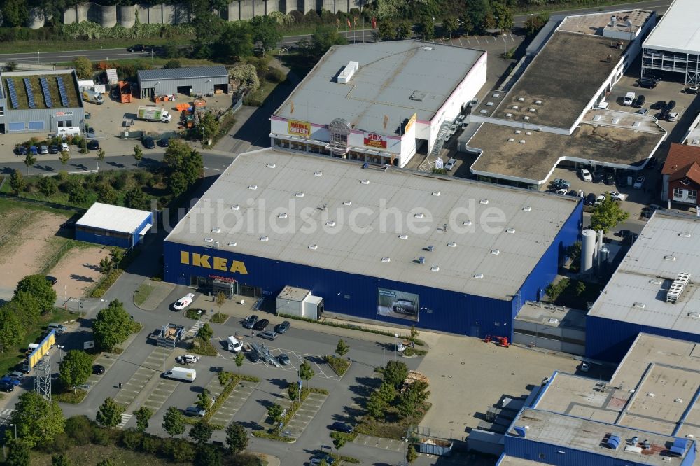 Luftbild Walldorf - Gebäude des IKEA Einrichtungshaus in Walldorf im Bundesland Baden-Württemberg