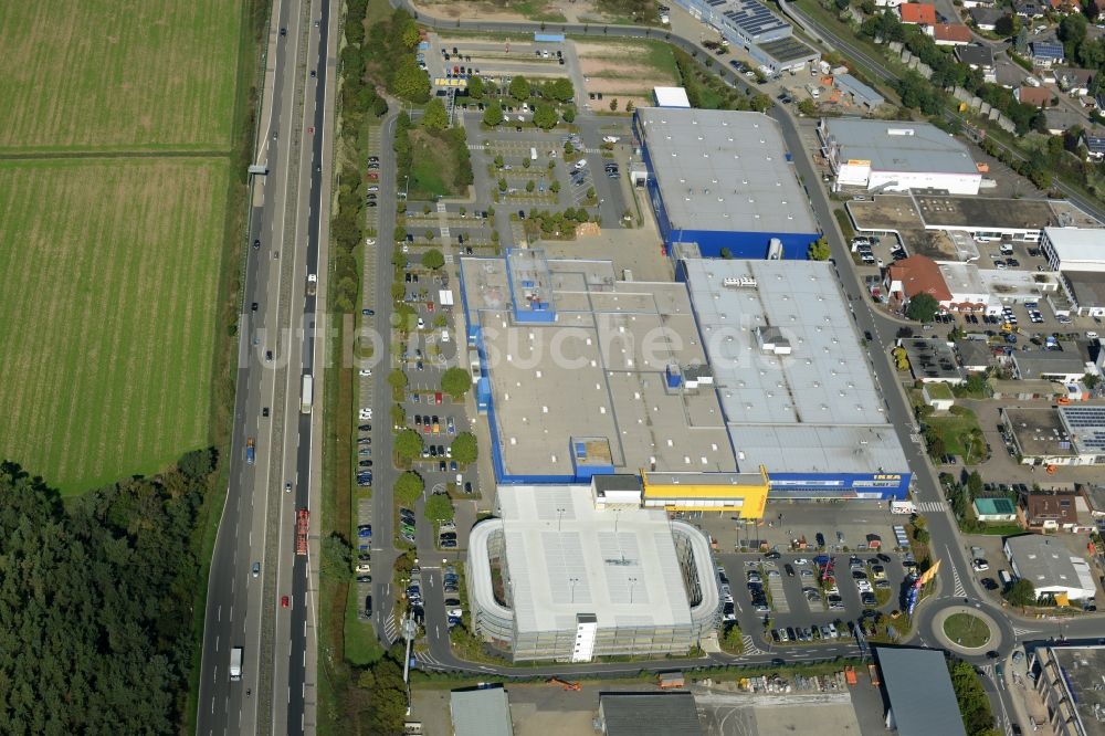 Luftbild Walldorf - Gebäude des IKEA Einrichtungshaus in Walldorf im Bundesland Baden-Württemberg