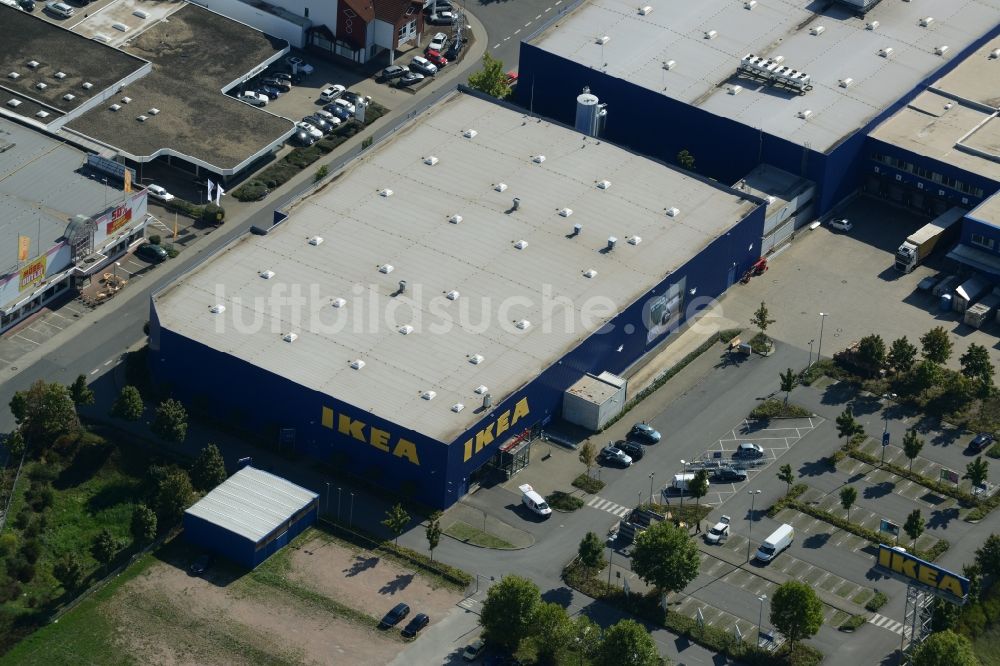 Luftbild Walldorf - Gebäude des IKEA Einrichtungshaus in Walldorf im Bundesland Baden-Württemberg