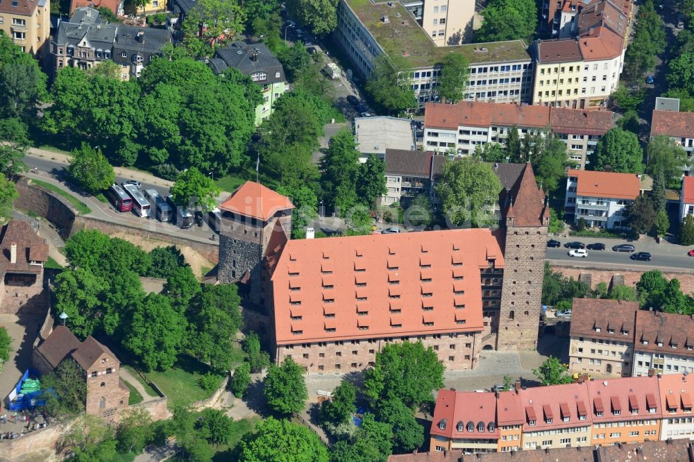 Nürnberg aus der Vogelperspektive: Gebäude der Jugendherberge in Nürnberg im Bundesland Bayern