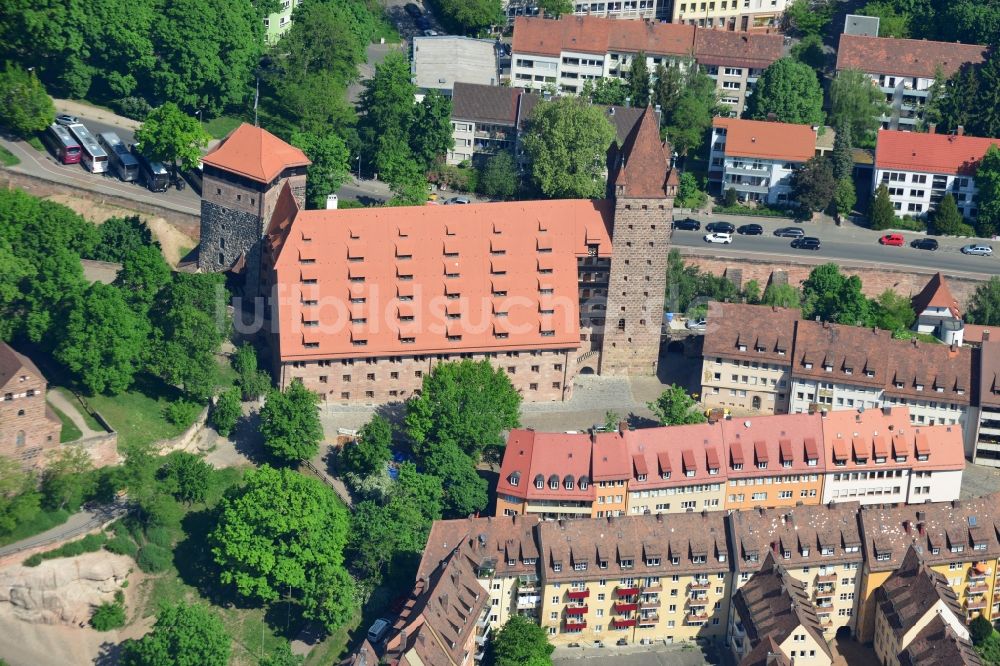 Luftbild Nürnberg - Gebäude der Jugendherberge in Nürnberg im Bundesland Bayern