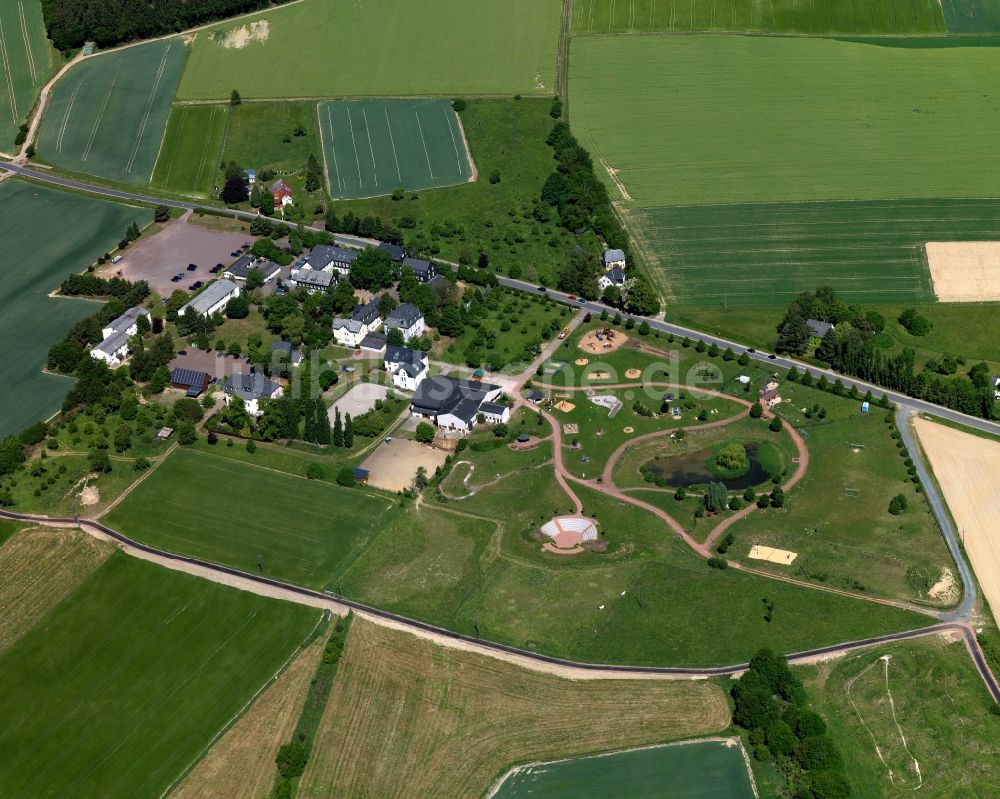 Auf dem Schmiedel, Nannhausen von oben - Gebäude der Ev. Kinder-, Jugend- und Familienhilfe (KJF) in Auf dem Schmiedel, Nannhausen im Bundesland Rheinland-Pfalz