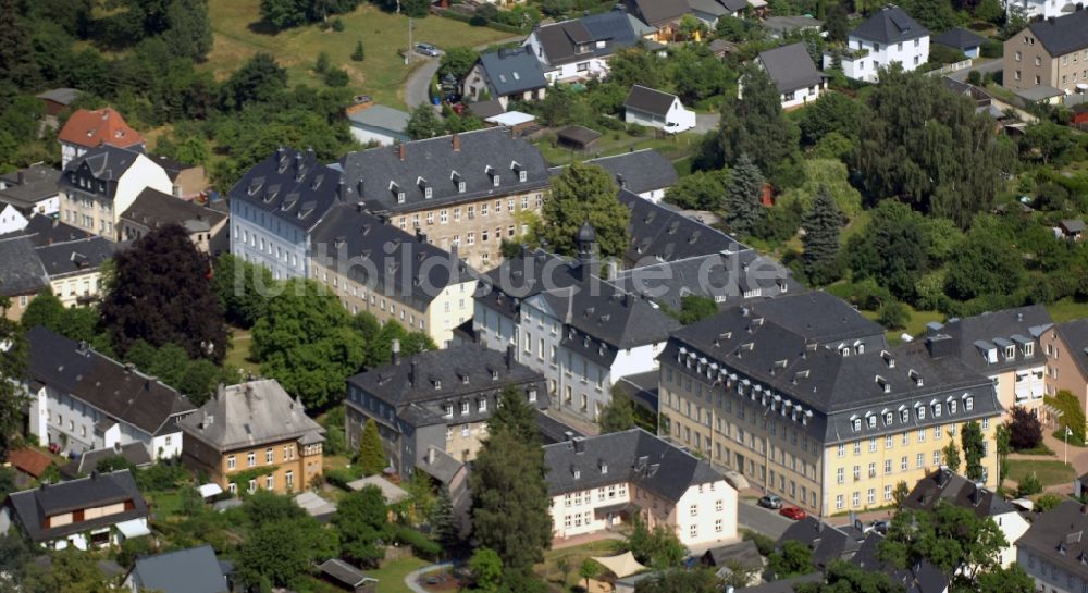 Luftaufnahme Ebersdorf - Gebäude des Kinder- und Jugendheimes Rüstzeitenheim Sonnenschein in Ebersdorf im Bundesland Thüringen, Deutschland