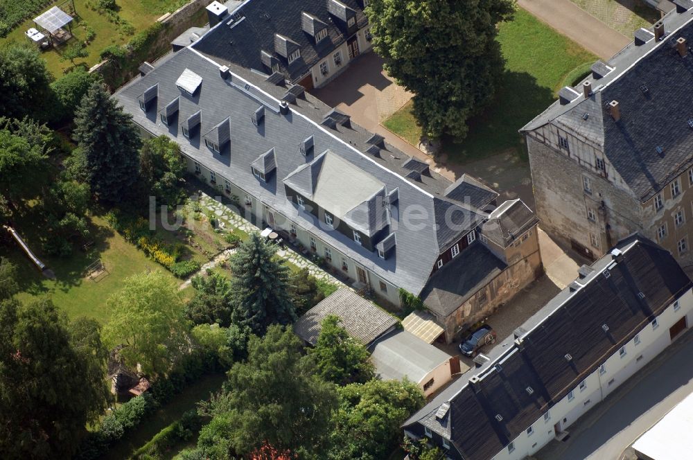 Luftaufnahme Ebersdorf - Gebäude des Kinder- und Jugendheimes Rüstzeitenheim Sonnenschein in Ebersdorf im Bundesland Thüringen, Deutschland