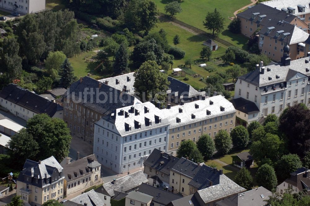 Ebersdorf von oben - Gebäude des Kinder- und Jugendheimes Rüstzeitenheim Sonnenschein in Ebersdorf im Bundesland Thüringen, Deutschland