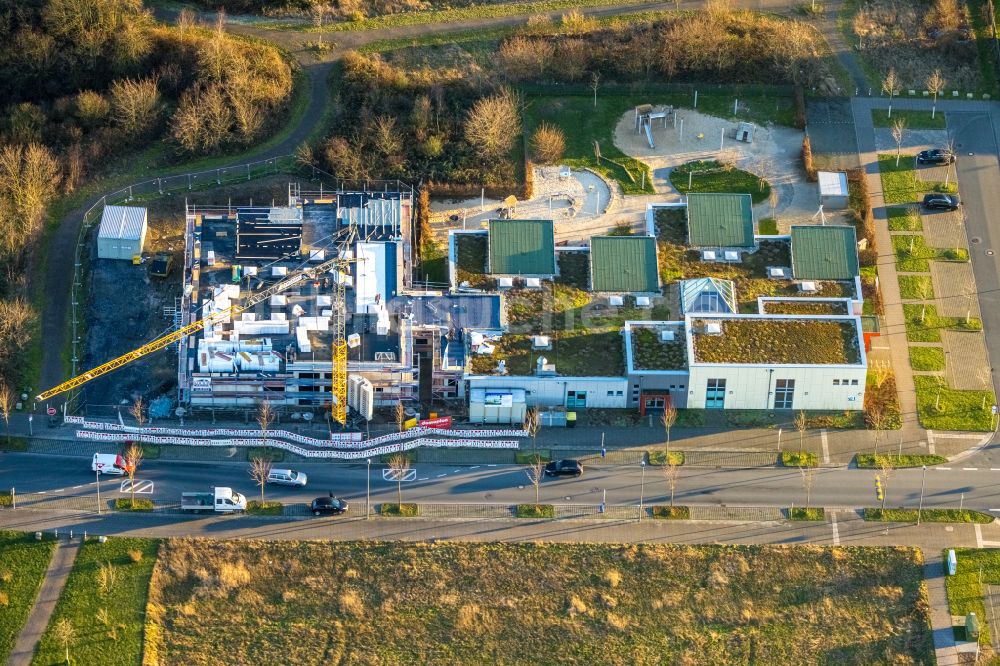 Luftbild Gelsenkirchen - Gebäude der KITA Kindertagesstätte - Kindergarten an der Johannes-Rau-Allee in Gelsenkirchen im Bundesland Nordrhein-Westfalen, Deutschland