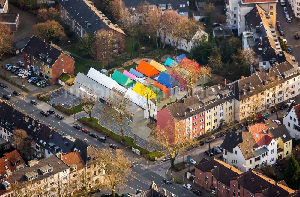 Essen von oben - Gebäude der KITA Kindertagesstätte - Kindergarten St. Ludgerus in Essen-Rüttenscheid im Bundesland Nordrhein-Westfalen