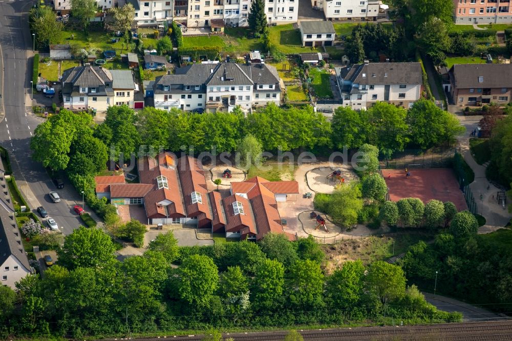 Luftaufnahme Hagen - Gebäude der KITA Kindertagesstätte - Kindergarten Martinstraße in Hagen im Bundesland Nordrhein-Westfalen