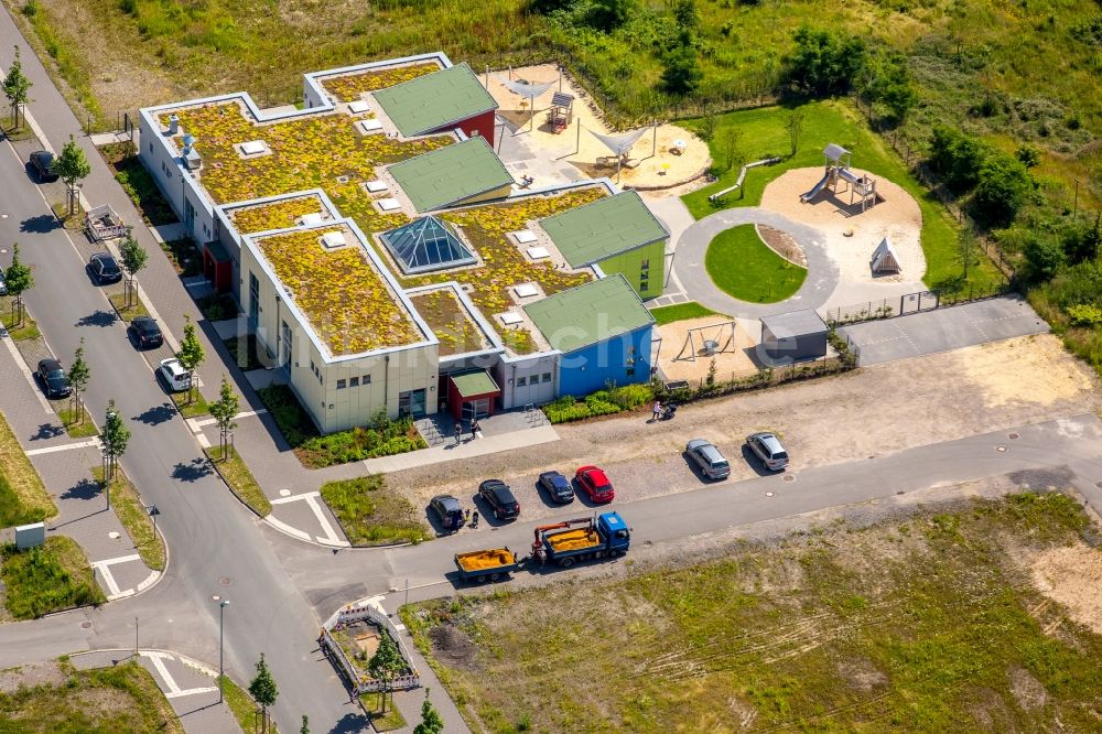 Gelsenkirchen von oben - Gebäude der KITA Kindertagesstätte - KindergartenJohannes-Rau-Allee in Gelsenkirchen im Bundesland Nordrhein-Westfalen