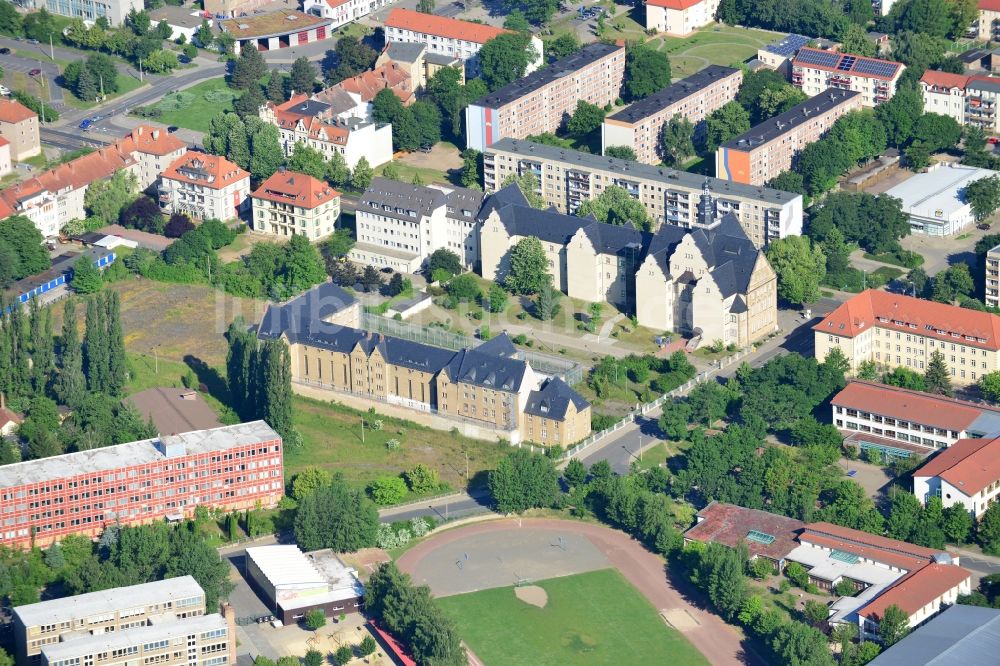 Luftbild Halberstadt - Gebäude Komplex der Justizvollzugsanstalt JVA Halberstadt in Sachsen-Anhalt