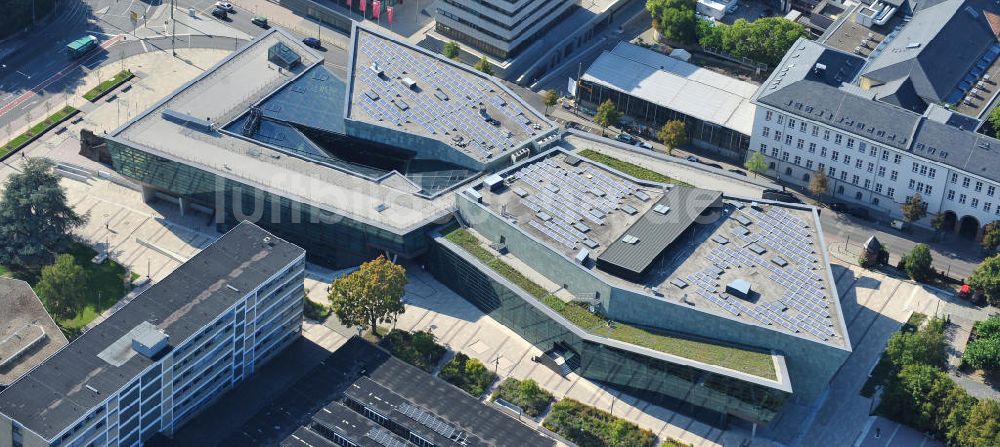 Luftaufnahme Darmstadt - Gebäude des Kongreßzentrum Darmstadtium in Darmstadt