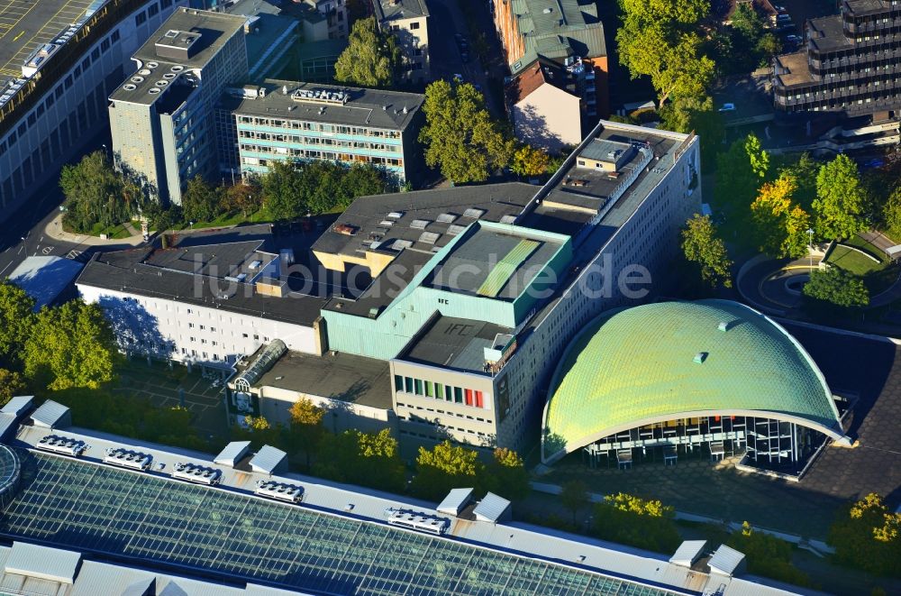 Dortmund von oben - Gebäude des Konzerthauses und Theater- Schauspielhauses in Dortmund im Bundesland Nordrhein-Westfalen