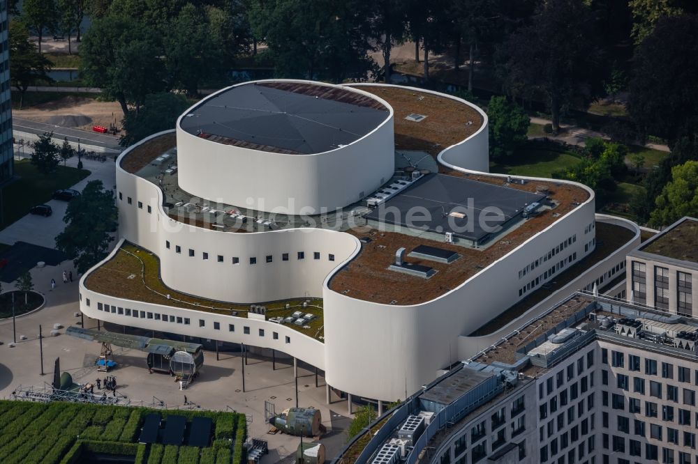 Düsseldorf aus der Vogelperspektive: Gebäude des Konzerthauses und Theater- Schauspielhauses in Düsseldorf im Bundesland Nordrhein-Westfalen, Deutschland