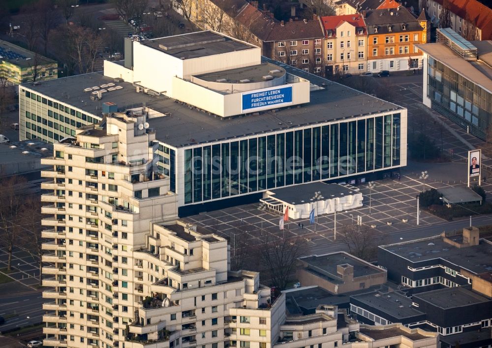 Gelsenkirchen von oben - Gebäude des Konzerthauses und Theater- Schauspielhauses in Gelsenkirchen im Bundesland Nordrhein-Westfalen