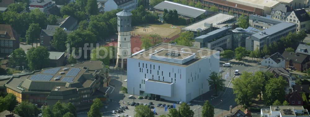 Luftbild Gütersloh - Gebäude des Konzerthauses und Theater- Schauspielhauses in Gütersloh im Bundesland Nordrhein-Westfalen