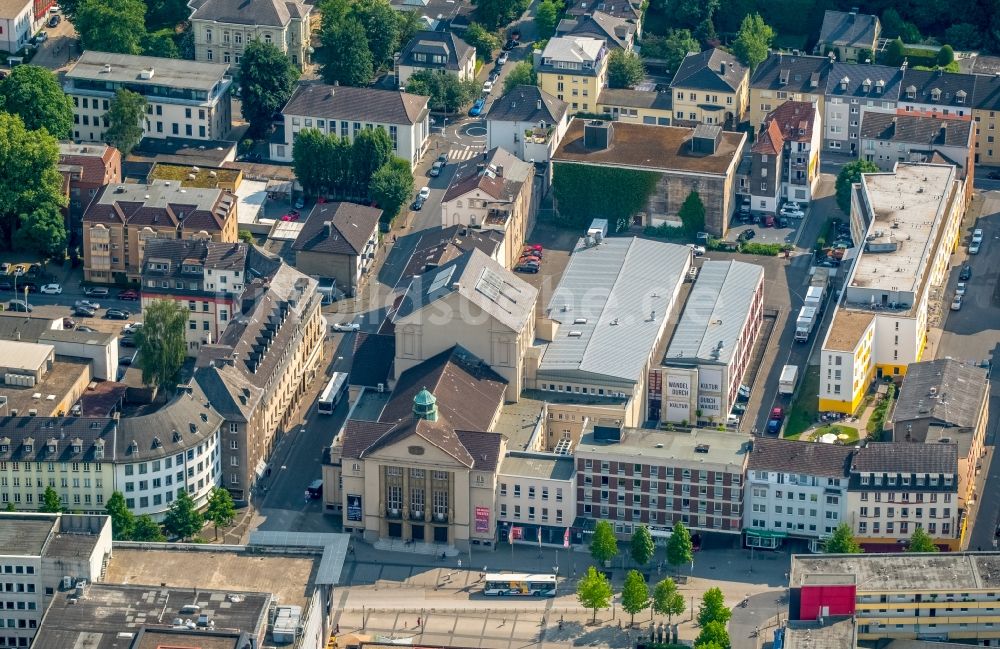 Luftaufnahme Hagen - Gebäude des Konzerthauses und Theater- Schauspielhauses in Hagen im Bundesland Nordrhein-Westfalen, Deutschland