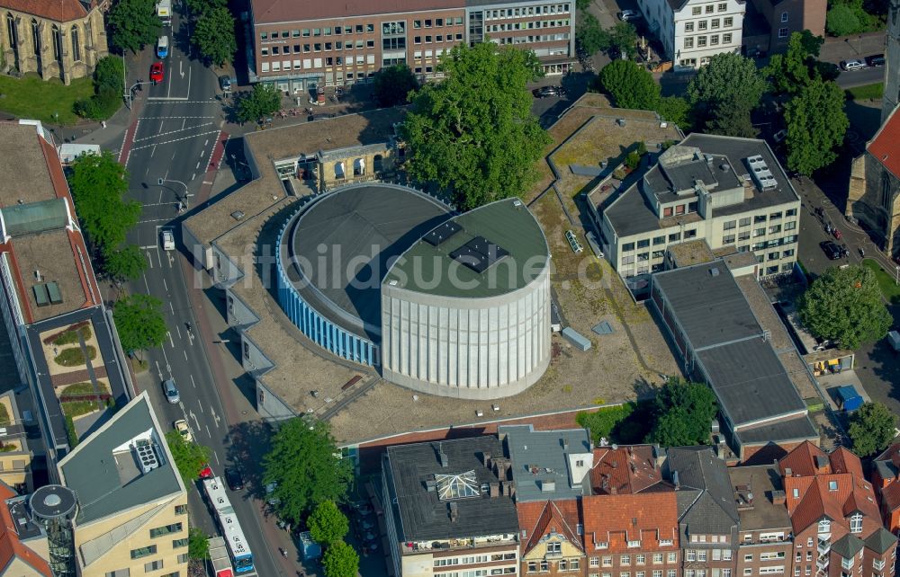 Luftaufnahme Münster - Gebäude des Konzerthauses und Theater- Schauspielhauses in Münster im Bundesland Nordrhein-Westfalen