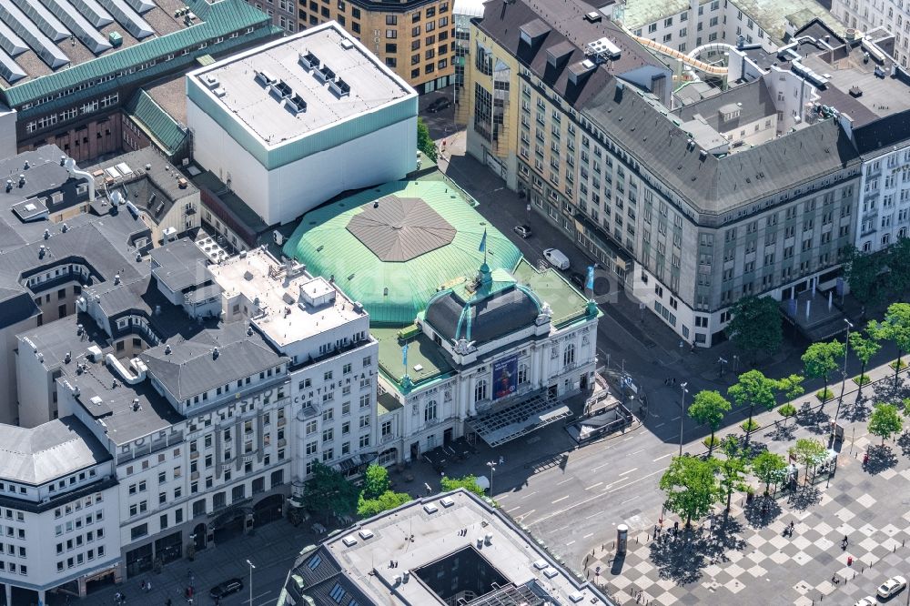 Luftaufnahme Hamburg - Gebäude des Konzerthauses und Theater- Schauspielhauses im Ortsteil Sankt Georg in Hamburg, Deutschland