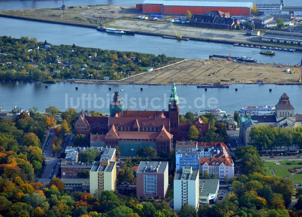 Luftaufnahme Stettin - Gebäude der Landesregierung der Woiwodschaft Westpommern in Polen