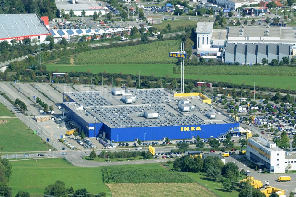 Luftbild Gersthofen - Gebäude des Möbelmarkt der IKEA Einrichtungshaus Augsburg in Gersthofen im Bundesland Bayern