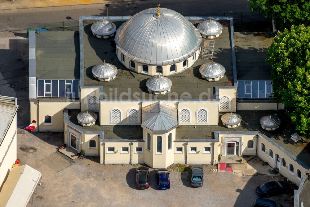 Hagen von oben - Gebäude der Moschee in Hagen im Bundesland Nordrhein-Westfalen