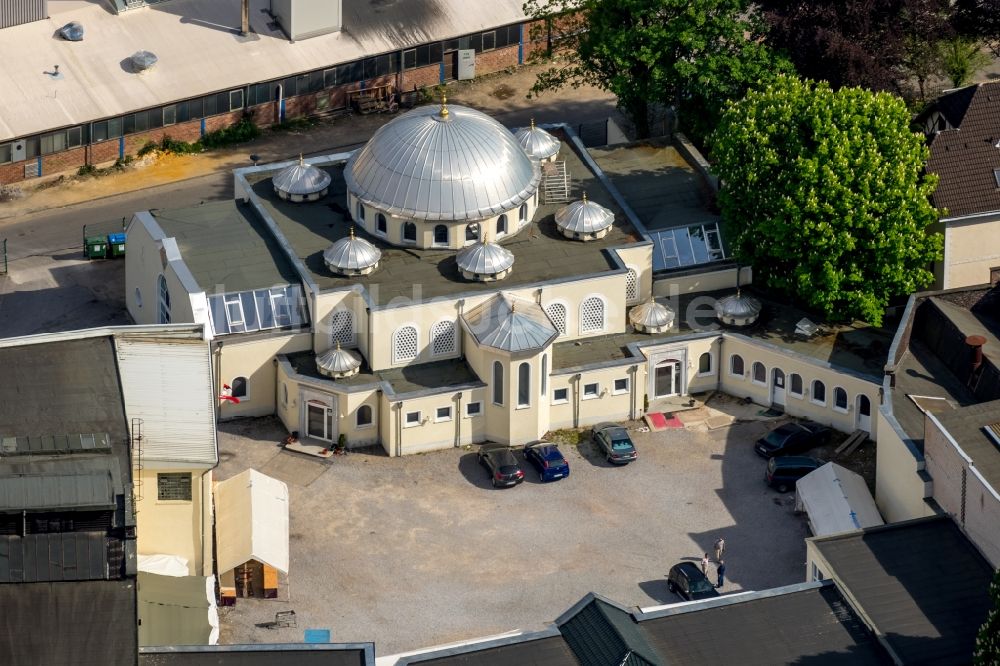 Hagen von oben - Gebäude der Moschee in Hagen im Bundesland Nordrhein-Westfalen