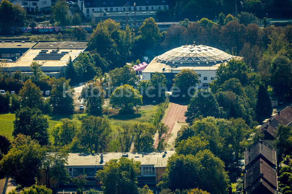 Luftbild Essen - Gebäude der Moschee Merkez- Moschee in Essen im Bundesland Nordrhein-Westfalen, Deutschland