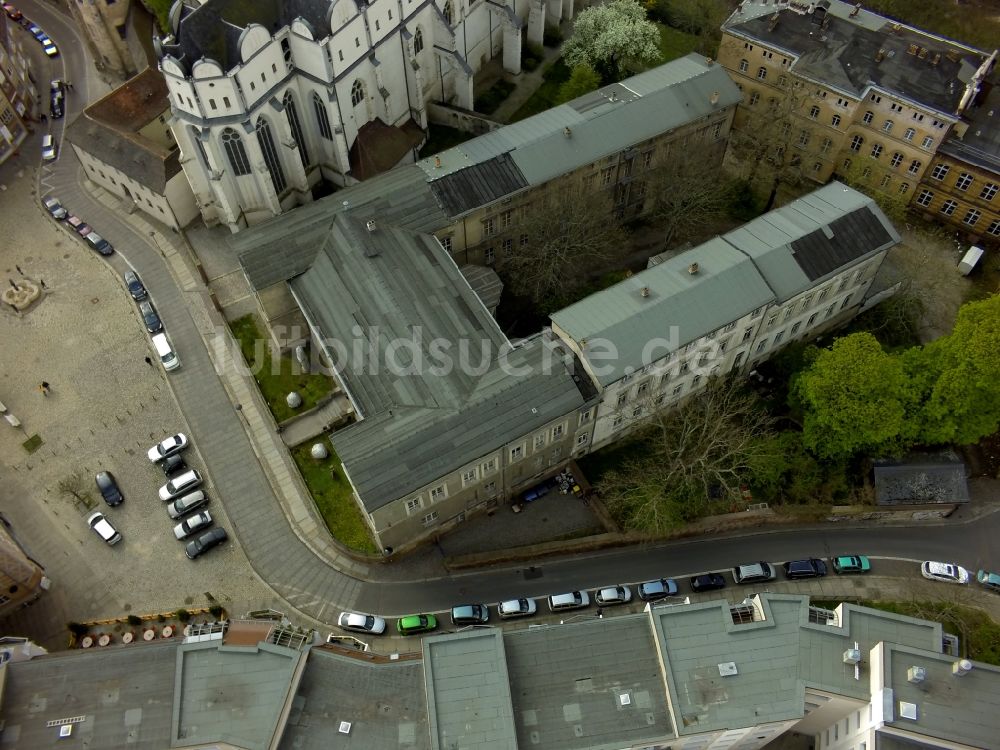 Luftaufnahme Halle / Saale - Gebäude des Naturkundemuseum mit der Zoologischen Sammlung an der Domstraße in der Altstadt von Halle in Sachsen-Anhalt