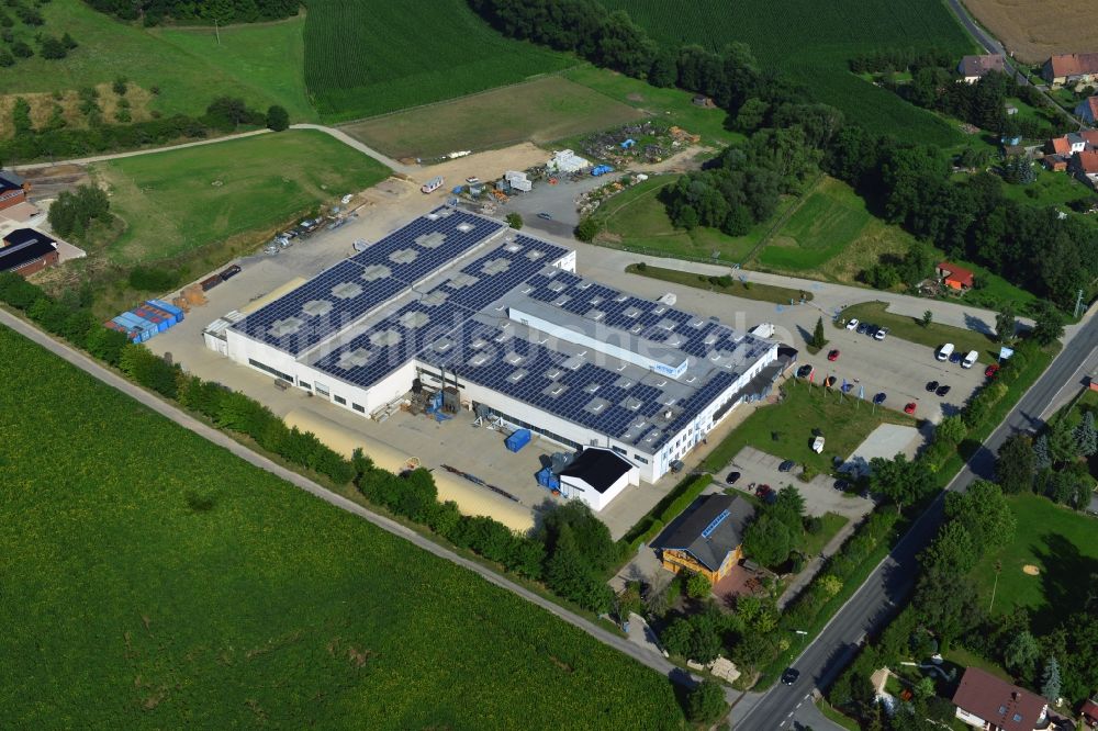 Luftbild Hainchen - Gebäude der NESTRO Lufttechnik GmbH in Hainchen im Bundesland Thüringen.