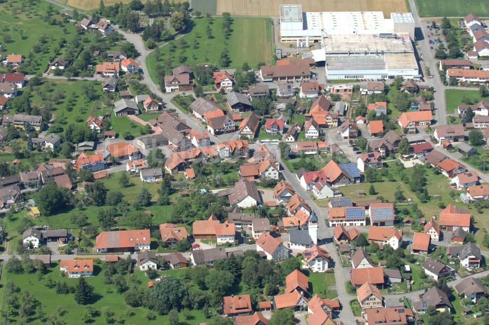 Neubulach aus der Vogelperspektive: Gebäude in Neubulach