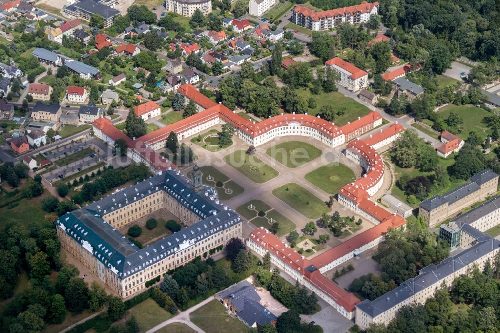 Luftaufnahme Wermsdorf - Gebäude und Parkanlagen des Schloss Hubertusburg in Wermsdorf im Bundesland Sachsen