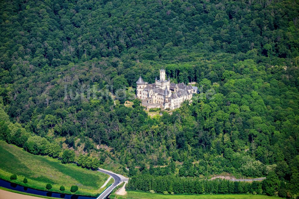 Luftaufnahme Pattensen - Gebäude und Parkanlagen des Schloß Marienburg in Pattensen im Bundesland Niedersachsen