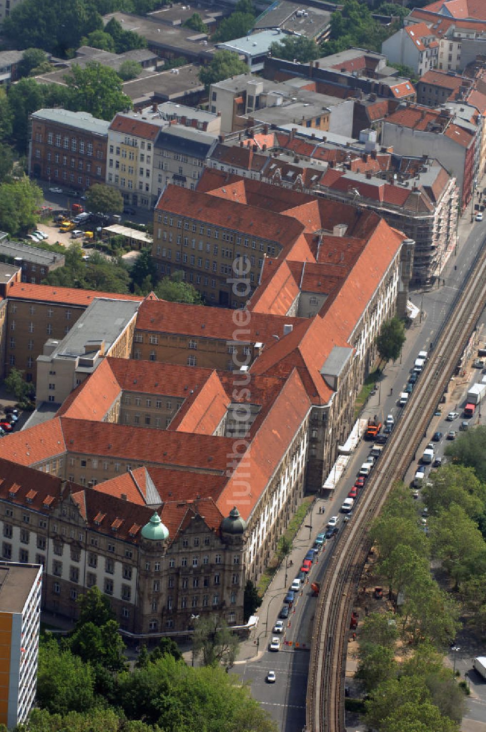 Berlin von oben - Gebäude des Patentamtes / Deutsches Patent- und Markenamt DPMA an der Gitschiner Straße in Berlin Kreuzberg