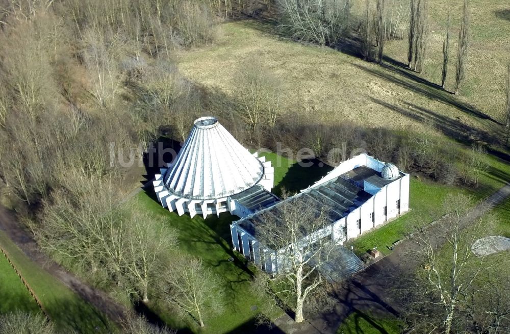 Halle Saale von oben - Gebäude des Planetarium in Halle (Saale) in Sachsen-Anhalt