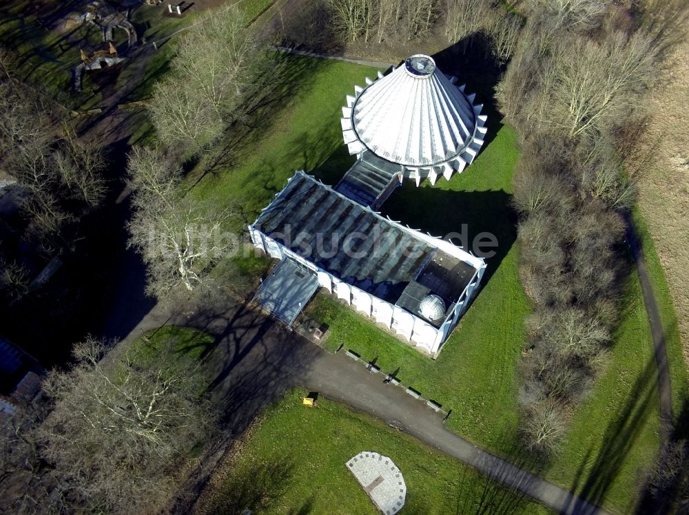 Halle Saale von oben - Gebäude des Planetarium in Halle (Saale) in Sachsen-Anhalt