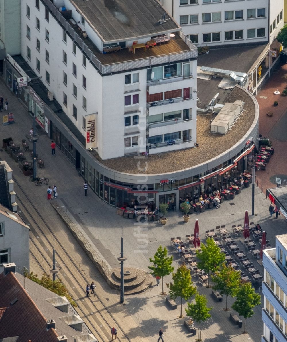 Luftbild Witten - Gebäude des Restaurant Cafe Extrablatt Witten in Witten im Bundesland Nordrhein-Westfalen, Deutschland