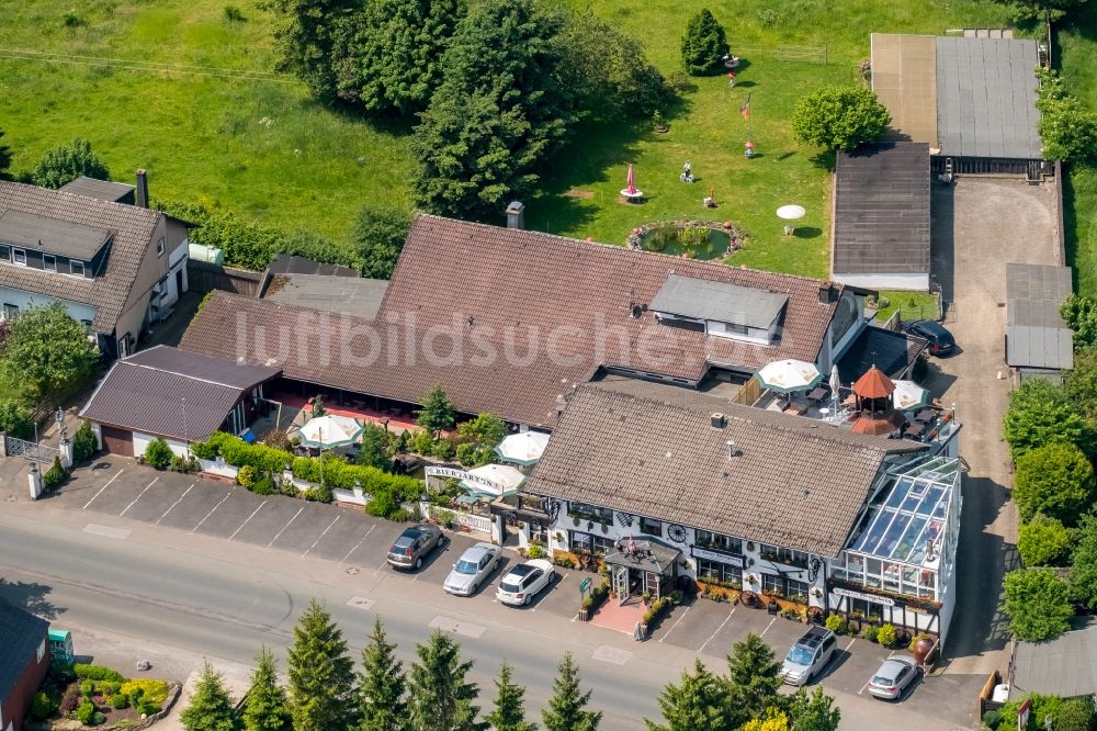 Luftbild Breckerfeld - Gebäude des Restaurant Haus Wengeberg am Wengeberg in Breckerfeld im Bundesland Nordrhein-Westfalen, Deutschland