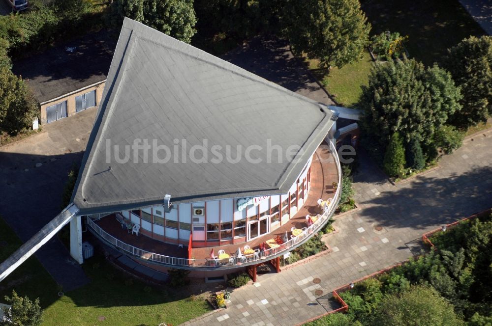 Schwerin aus der Vogelperspektive: Gebäude des Restaurant „Jadepalast“ in Schwerin im Bundesland Mecklenburg-Vorpommern, Deutschland