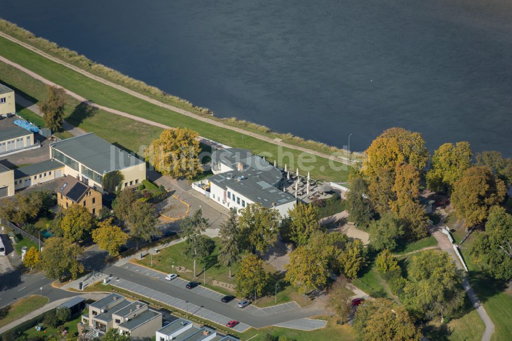 Dessau aus der Vogelperspektive: Gebäude des Restaurant Kornhaus in Dessau im Bundesland Sachsen-Anhalt, Deutschland