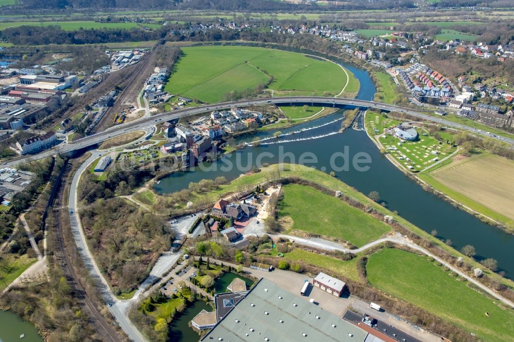 Luftbild Hattingen - Gebäude des Restaurant Landhaus Grum in Hattingen im Bundesland Nordrhein-Westfalen, Deutschland