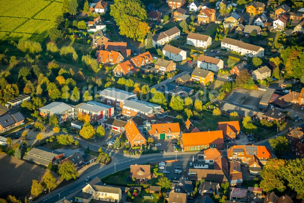 Luftaufnahme Werne - Gebäude des Restaurant Panhoffs Tennencafe im Ortsteil Stockum in Werne im Bundesland Nordrhein-Westfalen