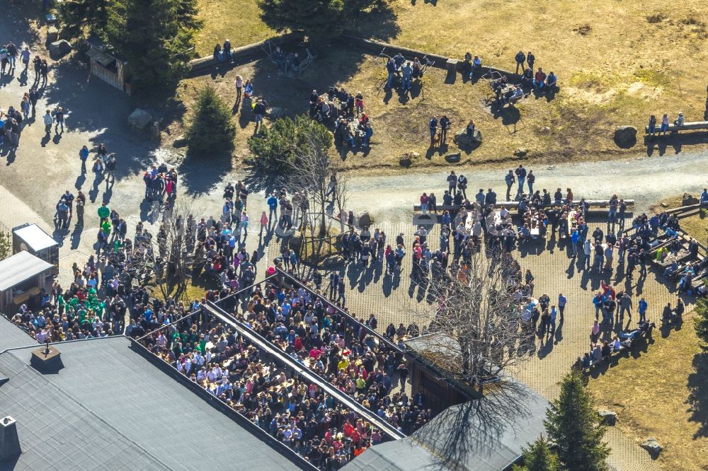 Willingen (Upland) aus der Vogelperspektive: Gebäude des Restaurant Siggis Hütte Am Ettelsberg in Willingen (Upland) im Bundesland Hessen, Deutschland