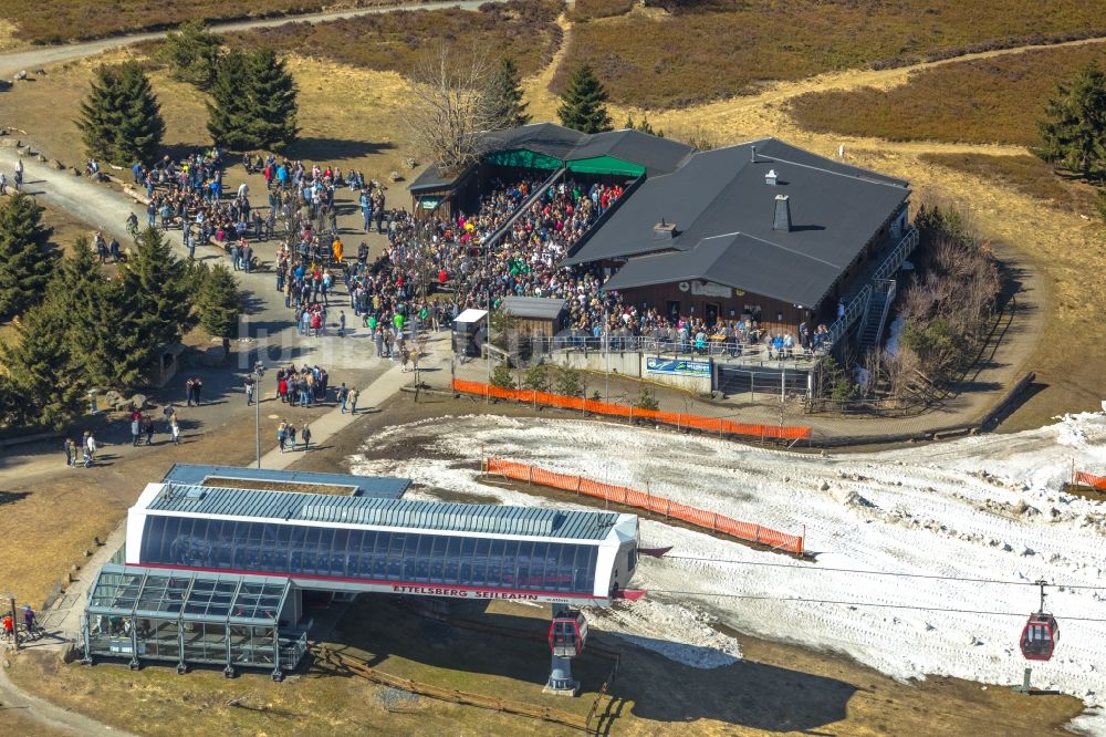 Luftbild Willingen (Upland) - Gebäude des Restaurant Siggis Hütte Am Ettelsberg in Willingen (Upland) im Bundesland Hessen, Deutschland